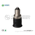 E10 TO E14 BLACK PBT LED LAMP HOLDER ADAPTER WITH CE&ROHS